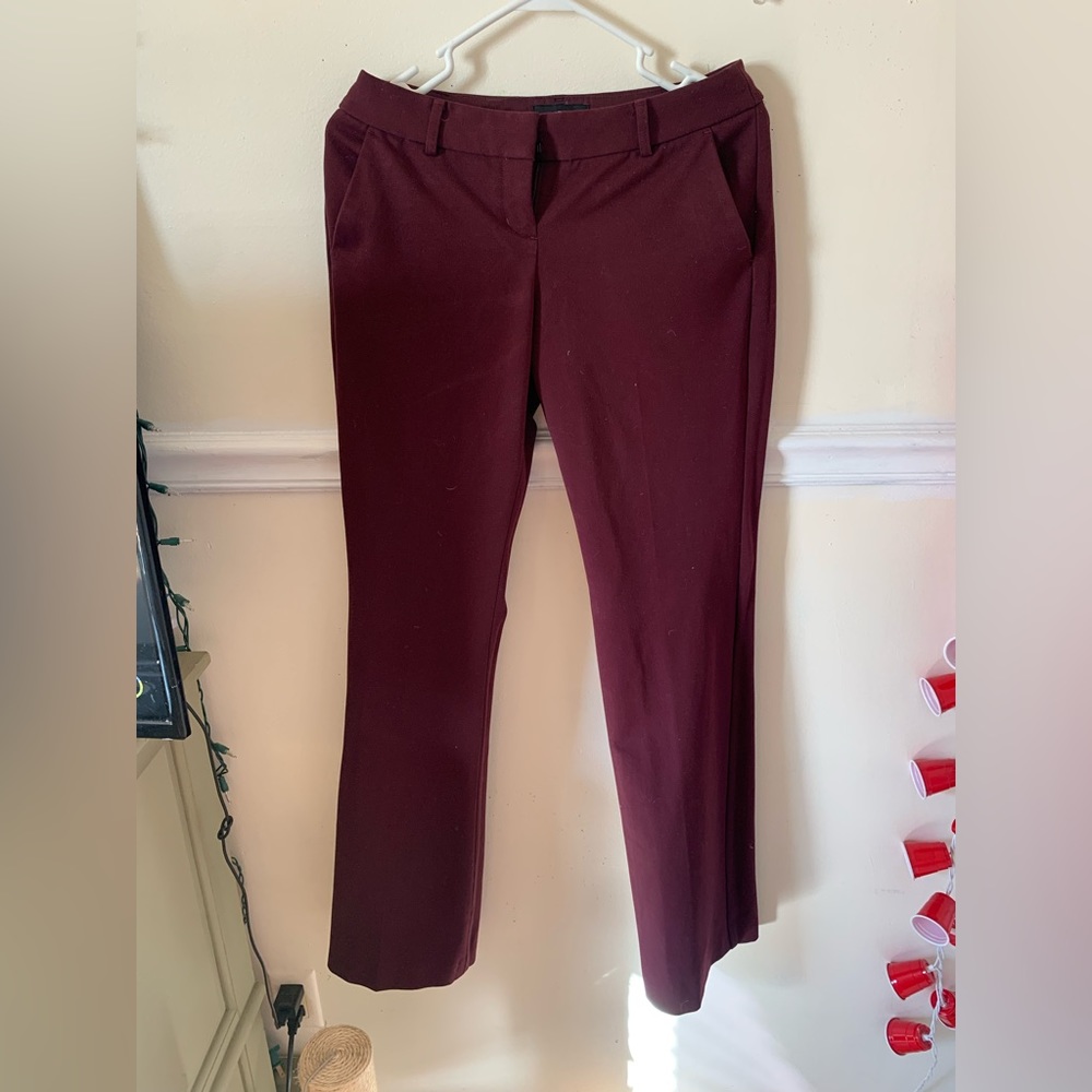 Dark red business casual pants
